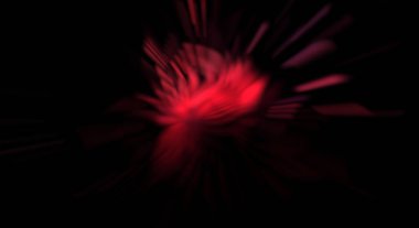 Işık parçacık izleri. Parlayan parçacıkları ve çizgileri olan ışık patlaması yıldızı. Güzel hareketli soyut ışın arkaplanı.