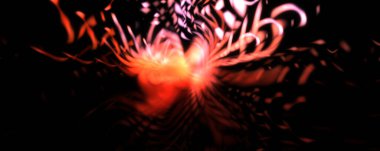 Işık parçacık izleri. Parlayan parçacıkları ve çizgileri olan ışık patlaması yıldızı. Güzel hareketli soyut ışın arkaplanı.