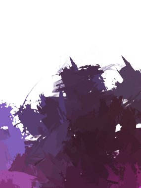 Taranmış Boyalı Soyut Arkaplan. Vahşi kaotik fırça darbeleri. Boya darbeleri. 2D İllüstrasyon. Fırça darbeli resim. 