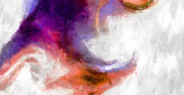 Soyut arkaplanda pürüzlü fırça darbeleri. Fırça boyası. Renkli boya darbeleri. Eşsiz duvar sanatı. Tuvaldeki modern sanat. Renkli çağdaş sanat eserleri. 