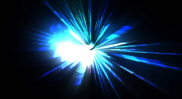 Futuristic Lens Flare Light Explosion Star Glowing Particles Lines Beautiful — Stock Photo, Image