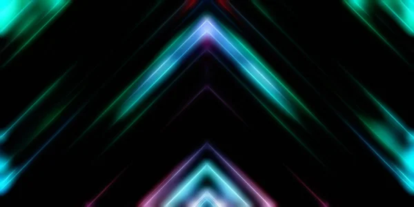 Abstract Stralende Geometrische Lichten Achtergrond Fractale Symmetrische Grafische Illustratie Intersecterende — Stockfoto