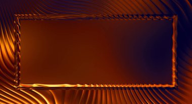 Soyut çerçeveli arkaplan. Renkli, canlı, dalgalı bir duvar kağıdı. Merkezi çerçeveli yaratıcı grafik 2d çizim. Dinamik şekilli modaya uygun sıvı örtüsü.