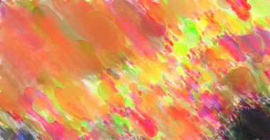 Çağdaş sanat. El yapımı resim. Modern sanat eserleri. Yüzeyde suluboya fırça darbeleriyle resim yapmak. 2D çizim. Sanatsal arkaplan resmi. Tablo üzerinde soyut resim. Renkli doku.