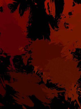 Vahşi fırça darbeleriyle yaratıcı soyut resim. Artistik fırça darbeleriyle donatılmış. Renkli ve canlı bir tasvir. Boyalı sanat.