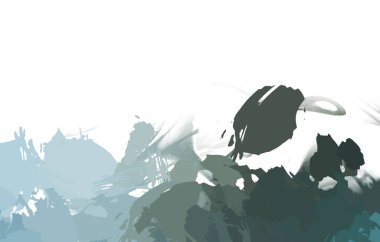 Taranmış Boyalı Soyut Arkaplan. Vahşi kaotik fırça darbeleri. Boya darbeleri. 2D İllüstrasyon. Fırça darbeli resim. 