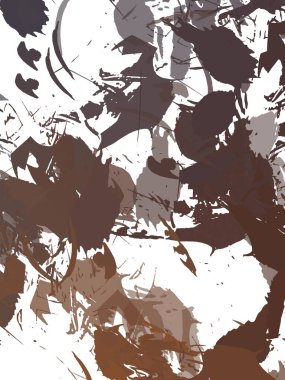 Renkli fırça darbelerinin 2B çizimi. Dekoratif doku resmi. Canlı boya desenli arka plan. Kaotik fırça darbeleri resim.