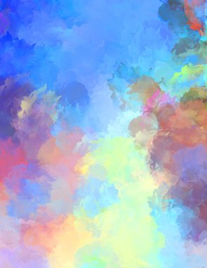 Sanatsal soyut arkaplan. Doku boyalı duvar kağıdı. Boya darbeleriyle yaratıcı bir illüstrasyon. Fırça desenli resim.