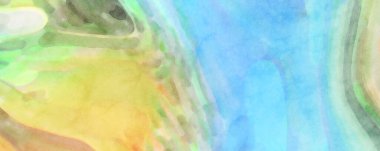 Alkol mürekkebini andıran rahatlatıcı fırça darbelerinin modern resmi. Poster, duvar sanatı, afiş, kart, kitap kapağı veya ambalaj için pastel renkli suluboya resim.