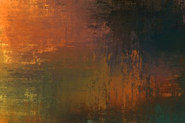 Çapraz vahşi fırça darbeleriyle arka plan. Renkli ve canlı bir tasvir. Boyalı sanat. Yaratıcı soyut resim.