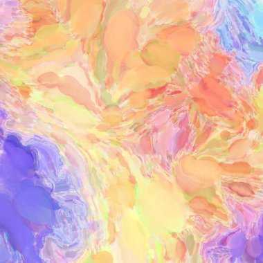 El yapımı sürreal soyut desenli suluboya. Modern sanatsal resim. 2D çizim. Arkaplan boyası karışımı. Yaratıcı duvar sanatı. Çağdaş sanat.