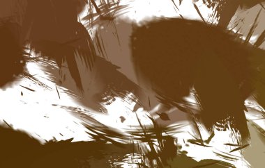 Renkli fırça darbelerinin 2B çizimi. Dekoratif doku resmi. Canlı boya desenli arka plan. Kaotik fırça darbeleri resim.