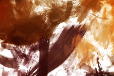 Sanatsal soyut arkaplan. Doku boyalı duvar kağıdı. Boya darbeleriyle yaratıcı bir illüstrasyon. Fırça desenli resim.