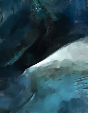 Modern sanat. Renkli çağdaş sanat eserleri. Renkli boya darbeleri. Soyut arkaplanda fırça darbeleri. fırça boyası.