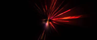 Fütürist mercek patlaması. Parlayan parçacıkları ve çizgileri olan ışık patlaması yıldızı. Güzel soyut ışın arkaplanı.