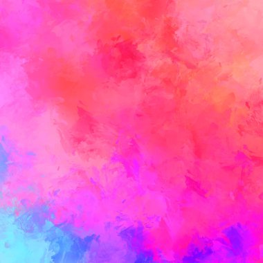 Duvar sanatı Eşsiz ve yaratıcı illüstrasyon. Fırça darbesi ile boyanmış. Renkli fırça darbelerinin soyut arkaplanı. Fırçalanmış canlı duvar kâğıdı. Boyalı sanatsal yaratım.