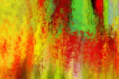 Modern sanat. Renkli çağdaş sanat eserleri. Renkli boya darbeleri. Soyut arkaplanda fırça darbeleri. Fırça boyası. Eşsiz duvar sanatı.