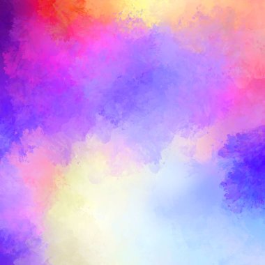 Duvar sanatı Eşsiz ve yaratıcı illüstrasyon. Fırça darbesi ile boyanmış. Renkli fırça darbelerinin soyut arkaplanı. Fırçalanmış canlı duvar kâğıdı. Boyalı sanatsal yaratım.