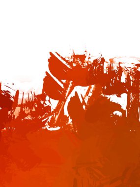 Taranmış Boyalı Soyut Arkaplan. Vahşi kaotik fırça darbeleri. Boya darbeleri. 2D İllüstrasyon. Fırça darbeli resim. 