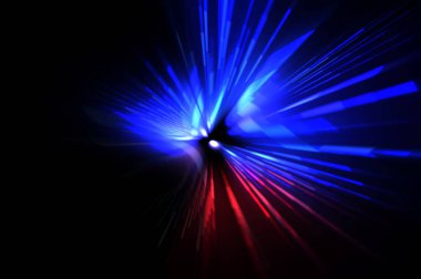 Fütürist mercek patlaması. Parlayan parçacıkları ve çizgileri olan ışık patlaması yıldızı. Güzel soyut ışın arkaplanı.