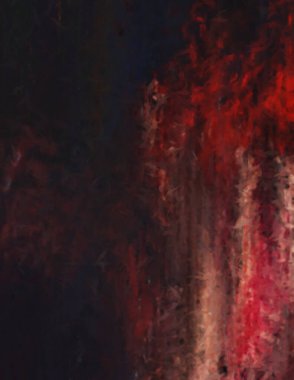 Modern sanat. Renkli çağdaş sanat eserleri. Renkli boya darbeleri. Soyut arkaplanda fırça darbeleri. Fırça boyası. Eşsiz duvar sanatı.