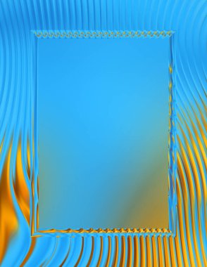 Soyut çerçeveli arkaplan. Renkli, canlı, dalgalı bir duvar kağıdı. Merkezi çerçeveli yaratıcı grafik 2d çizim. Dinamik şekilli modaya uygun sıvı örtüsü.