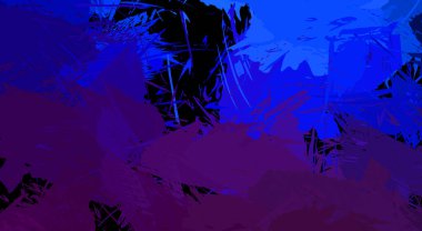 Canlı fırça darbeleriyle boyanmış. Renkli desenli resim. Fırçalanmış duvar kağıdını boya.