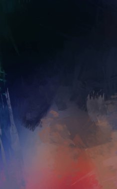 Renkli fırça darbelerinin 2D çizimi. Dekoratif desenli resim. canlı boya desenli arkaplan.