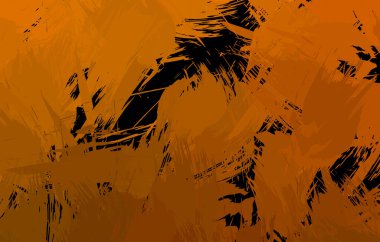 Vahşi fırça darbeleriyle yaratıcı soyut resim. Artistik fırça darbeleriyle donatılmış. Renkli ve canlı bir tasvir. Boyalı sanat.