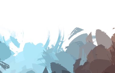 Taranmış Boyalı Soyut Arkaplan. Vahşi kaotik fırça darbeleri. Boya darbeleri. 2D İllüstrasyon. Fırça darbeli resim. 