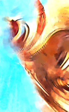 Soyut arkaplanda pürüzlü fırça darbeleri. Fırça boyası. Renkli boya darbeleri. Eşsiz duvar sanatı. Tuvaldeki modern sanat. Renkli çağdaş sanat eserleri. 