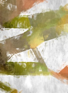 Soyut arkaplanda pürüzlü fırça darbeleri. Fırça boyası. Renkli boya darbeleri. Eşsiz duvar sanatı. Tuvaldeki modern sanat. Renkli çağdaş sanat eserleri. 