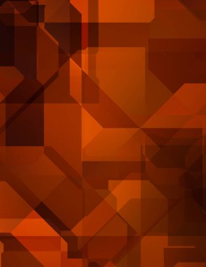 Renkli ve canlı geometrik şekiller katmanları var. Bir teknoloji planının dijital illüstrasyonu. Gelecekçi tasarım şablonu.