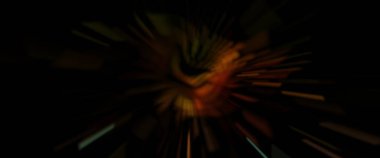 Işık parçacık izleri. Parlayan parçacıkları ve çizgileri olan ışık patlaması yıldızı. Güzel hareketli soyut ışın arkaplanı.