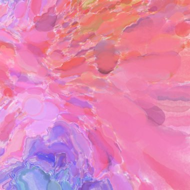 El yapımı sürreal soyut desenli suluboya. Modern sanatsal resim. 2D çizim. Arkaplan boyası karışımı. Yaratıcı duvar sanatı. Çağdaş sanat.