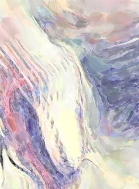 Modern fırça darbeleri. Pastel renklerde suluboya resim. Poster, duvar sanatı, afiş, kart, kitap kapağı veya ambalaj için sakinleştirici kompozisyonun yumuşak renkli çizimi. 