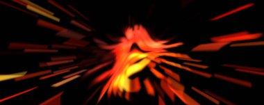 Işık parçacık izleri. Parlayan parçacıkları ve çizgileri olan ışık patlaması yıldızı. Güzel hareketli soyut ışın arkaplanı.