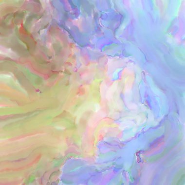 Pastel renklerde suluboya resim. Poster, duvar sanatı, afiş, kart, kitap kapağı ya da ambalaj için rahatlatıcı kompozisyonun yumuşak renkli çizimi. Modern fırça darbeleri resim.