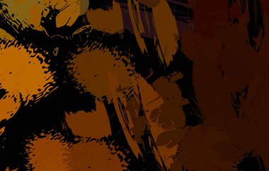 Sanatsal soyut arkaplan. Doku boyalı duvar kağıdı. Boya darbeleriyle yaratıcı bir illüstrasyon. Fırça desenli resim.