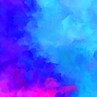 Canlı fırça darbeleriyle boyanmış. Renkli desenli resim. Fırçalanmış duvar kağıdını boya.