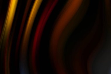 Siyah arka planda renkli düz çizgiler. Sıvı ve sıvı renkli dalgalar karanlıkta akıyor. Duvar kağıdı, afiş, arkaplan, kart, kitap, kapak, poster, afiş, broşür