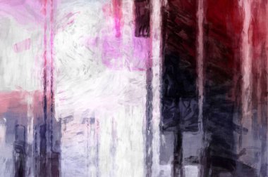 Soyut arkaplanda pürüzlü fırça darbeleri. Fırça boyası. Renkli boya darbeleri. Eşsiz duvar sanatı. Tuvaldeki modern sanat. Renkli çağdaş sanat eserleri. 