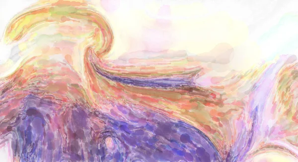 Aquarell Abstrakte Malerei Mit Pastellfarben Für Poster Wandkunst Banner Karte — Stockfoto