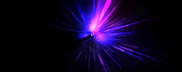 Futuristic Lens Flare Light Explosion Star Glowing Particles Lines Beautiful — Stock Photo, Image