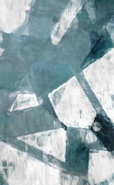 Soyut arkaplanda pürüzlü fırça darbeleri. Fırça boyası. Renkli boya darbeleri. Eşsiz duvar sanatı. Tuvaldeki modern sanat. Renkli çağdaş sanat eserleri. 