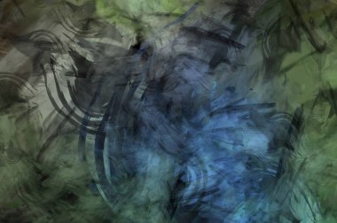 Modern sanat. Taranmış Boyalı Soyut Arkaplan. Fırça darbesi ile boyanmış. Boya darbeleri. 2B Görüntü