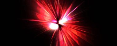 Fütürist mercek patlaması. Parlayan parçacıkları ve çizgileri olan ışık patlaması yıldızı. Güzel soyut ışın arkaplanı.