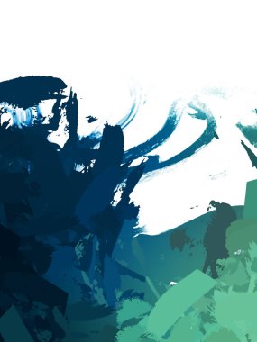 Taranmış Boyalı Soyut Arkaplan. Vahşi kaotik fırça darbeleri. Boya darbeleri. 2D İllüstrasyon. Fırça darbeli resim. 