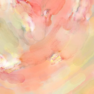 2D çizim. Sanatsal arkaplan resmi. Tablo üzerinde soyut resim. Çağdaş sanat. El yapımı resim. Renkli doku. Modern sanat eserleri. Yüzeyde suluboya fırça darbeleriyle boyama.