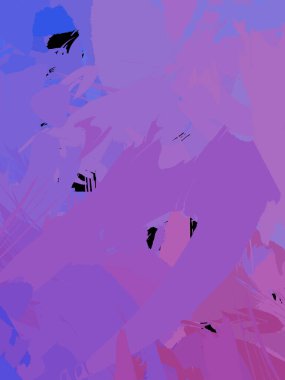 Vahşi fırça darbeleriyle yaratıcı soyut resim. Artistik fırça darbeleriyle donatılmış. Renkli ve canlı bir tasvir. Boyalı sanat.